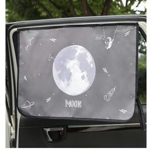 Gray Moon Car Window Sunshade
